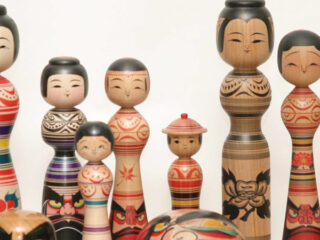 Tsugaru Style Kokeshi Wooden Dolls