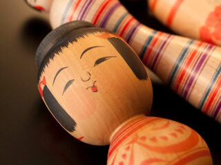 Tsugaru Style Kokeshi Wooden Dolls