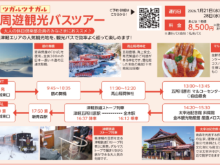 ツガルツナガル周遊観光バスツアー【1月21日（水）～24（土）、28日（水）～31日（土）限定！】